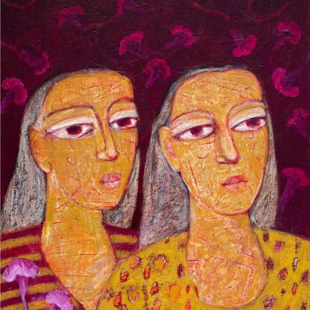 Imkaan Series 8, acrylic on canvas, 18x24", 2023